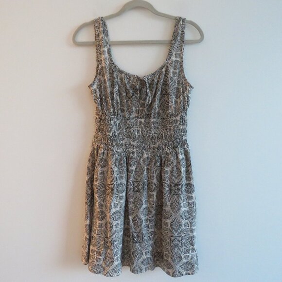 MARINE LAYER Nicole Mini Dress in Black & White Geo Summer Travel Pockets Sz XS - Picture 2 of 15